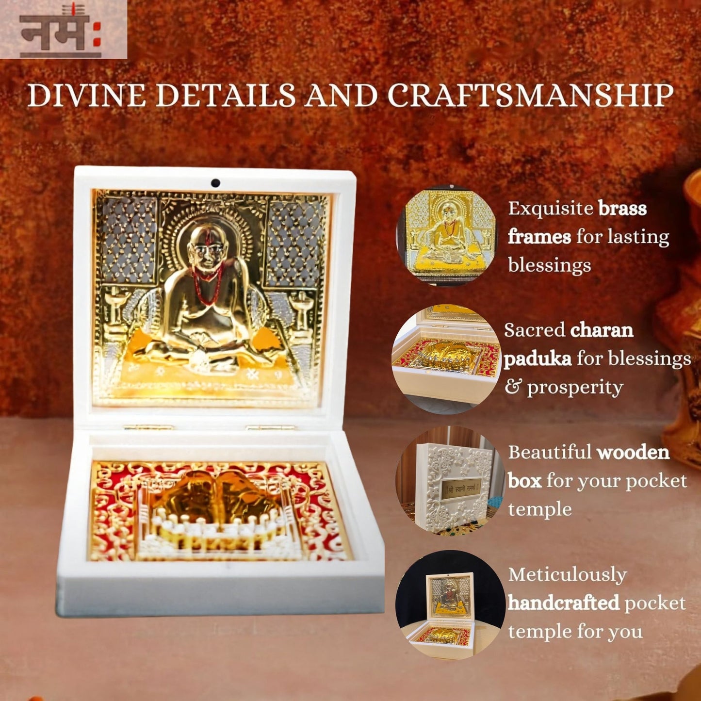 Gold Plated Swami Maharaj Charan Paduka™
